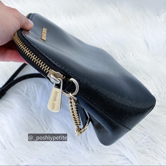 Michael Kors Authentic red & black patent dome crossbody purse bundle deal - Picture 10 of 16